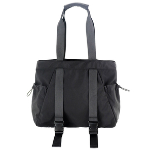 Nylon Gym Tote <b>Bag</b> 20-30L Durable <b>Drawstring</b> Closure Unisex Casual Solid Black Fitness <b>Bag</b> - Product Image 4