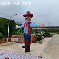 Danseur gonflable personnalisé style western cowboy pour publicité extérieure en magasin