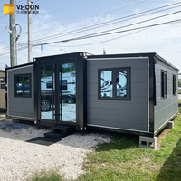 Maison conteneur extensible de 40 pieds, maison conteneur commerciale adaptée aux projets de bureaux, de magasins et d'hôtels