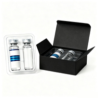 Boîte en papier cosmétique personnalisée, écologique, recyclable, portable, avec revêtement de lamination, pour flacons de peptides de 2 ml, 3 ml, 5 ml, 10 ml (lot de 2)