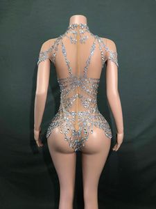 Traje de baile de malla de diamante de industria pesada, tubo de acero de gimnasia apretado, Latino para club nocturno, Bar, ropa de actuación - Product Image 4