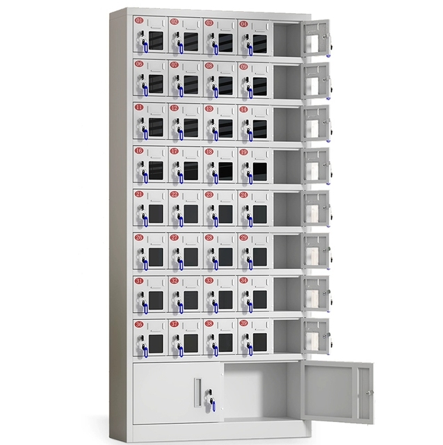 Electronic Lock Cell Phone Charging Storage Locker Multi-Purpose Steel Cabinet Assembled System Parcel Locker with Key Access