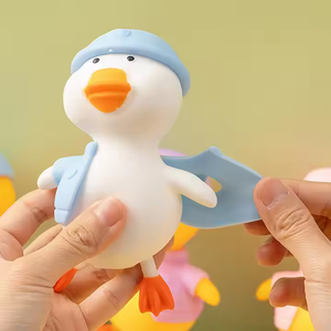 High Quality Kawaii Sand-Filled Yellow Ducks TPR Animal <b>Squeeze</b> Stress Relief Toys for Kids Aged 5-7 Years for Boys and Girls - Product Image 6