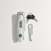 Cerradura de Combinación Deslizante Plateada, Negra y Cromada, con Doble Desbloqueo por Llave y Código, para Archivadores de Oficina y Casilleros Escolares