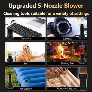 Dépoussiéreur à air comprimé 105,000 tr/min Super Power électrique, mini souffleur réglable à 3 vitesses avec charge rapide, souffleur de poussière - Product Image 5