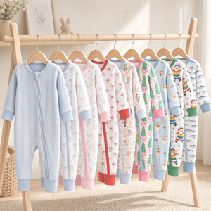 Puresun, fabricant sur mesure, impression écologique, 100% coton biologique/viscose de bambou, boutique, toucher doux, vente en gros, barboteuse pour bébé garçon - Product Image 2