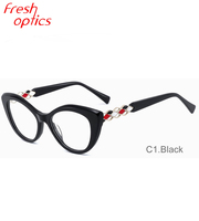 Lunettes optiques pour femmes avec monture en acétate solide, laminées en polygone multicolore