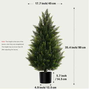 Árbol Artificial Realista <span class=keywords><strong>de</strong></span> Cedro, <span class=keywords><strong>Pino</strong></span> o Ciprés <span class=keywords><strong>de</strong></span> 3 Pies para Decoración del Hogar, Porche, Oficina o Entrada - Suministro al por Mayor - Product Image 2