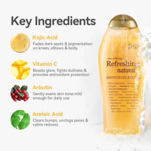 Gel <span class=keywords><strong>douche</strong></span> Santino à l'acide kojique, marque privée OEM ODM, pour un éclat sain et des soins quotidiens du corps - Product Image 1