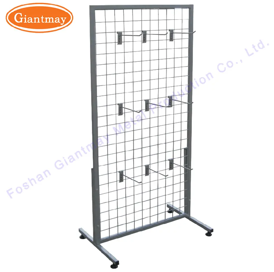 High Quality Exposit Store Metal Wire Mesh Display Rack Wire Grid Mesh Commodity Display Stand For Retail Store