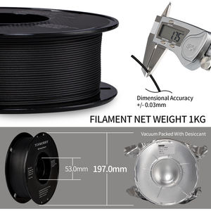 Filament en fibre de carbone TINMORRY 1,75 mm ASA ABS PLA PETG PC+ PA Filament d'imprimante 3D Noir Filament ASA CF Fibre de carbone - Product Image 4
