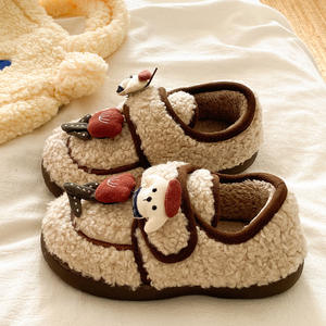 Pantuflas de Invierno para Mujer, Diseño de Patchwork a la Moda, Hebilla, Cómodas, Suela de Goma, Parte Superior de EVA, Marca XuanWu - Product Image 5