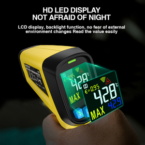 Schermo LCD a colori schermo portatile senza contatto da-50 ° c a 600 ° c pirometro misuratore di <span class=keywords><strong>temperatura</strong></span> termometro ad alta precisione - Product Image 3