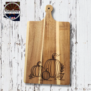 Inicio Calabaza Tablero Calabazas Acacia Madera Otoño Acción de Gracias Festivo Otoño Tabla de servir - Product Image 5