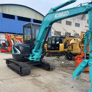 รถขุดขนาดเล็ก KOBELCO SK50SR ห้องโดยสารสีดำ แขนสีเขียวอมฟ้า อุปกรณ์ก่อสร้างมือสอง - Product Image 6