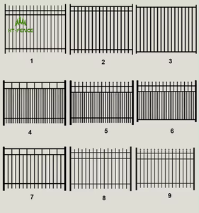 HT-<strong>FENCE</strong> <strong>Cheap</strong> Custom Residential Steel Fencing Black Metal <strong>Picket</strong> Decorative Wrought Iron <strong>Fence</strong> <strong>Panels</strong> - Product Image 5