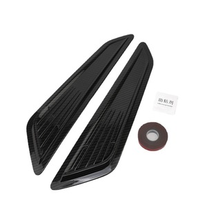 Grille de ventilation à persiennes 50,5 cm x 12 cm en ABS noir pour capot de voiture, accessoire universel de mise à niveau - Product Image 4