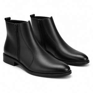 Bottes Chelsea personnalisées de qualité supérieure en cuir véritable avec fermeture éclair latérale, chaussures à la cheville confortables, chaussures habillées, semelle antidérapante pour hommes - Product Image 1