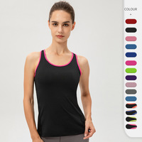 Damen Sport-Tanktop für Intensives Training Yoga Laufen Fitness - Atmungsaktiv Leichtgewichtig Kompression Schnelltrocknend Vier-Wege-Stretch