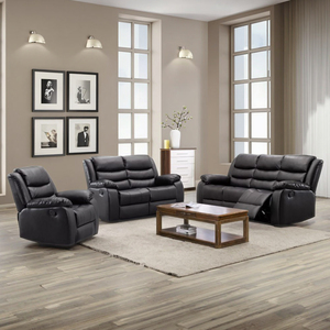 PU leather Manual Recliner <b>sofa</b> <b>set</b> for Living room furniture - Product Image 4