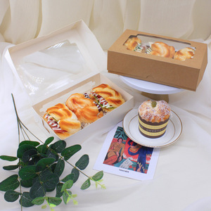 Grosir harga murah kotak paket kue kering Kraft putih dengan jendela - Product Image 6