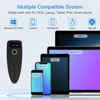 Escáner de Códigos QR 1D 2D Portátil Mini W7 C60, Lector de Códigos de Barras Inalámbrico 3 en 1, Económico y en Oferta
