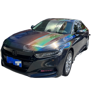 Rainbow Laser Color Changing <strong>Car</strong> <strong>Wrapping</strong> Prisma Holographic Pearl Vinyl Film <strong>Black</strong> - Product Image 1