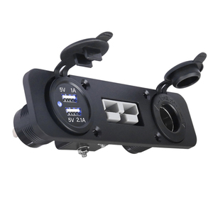 <span class=keywords><strong>CHSKY</strong></span> Chargeur de voiture étanche double USB et lecteur de carte SD, adaptateur d'alimentation 3.1A 12-24V pour prise allume-cigare avec prise pour téléphone - Product Image 1