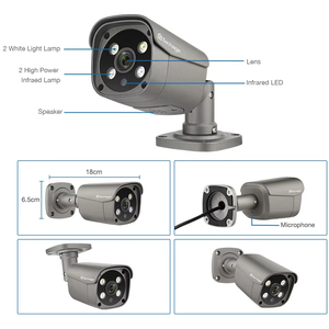 Caméra de sécurité extérieure Techage 4MP/<span class=keywords><strong>5MP</strong></span>/8MP 4K POE H.265 avec audio bidirectionnel et boîtier métallique - Product Image 6