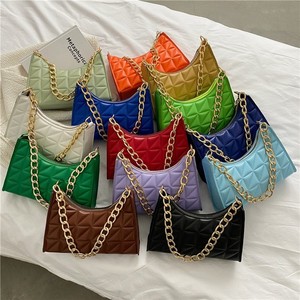 Wholesale New Trendy Quilted Retro Texture Small Square Women Handbag Zipper Fashion Chain Underarm Shoulder Bag