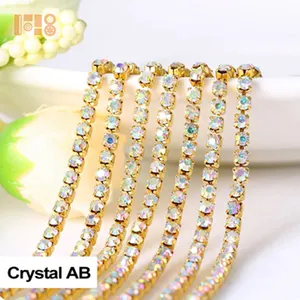 Glass Rhinestone Fringe Trim