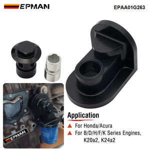EPMAN Billet Aluminum <strong>Oil</strong> <strong>Filter</strong> <strong>Relocation</strong> Adapter <strong>Kit</strong> for Honda/Acura B/D/H/F/K Series Engines - 90&deg; Rotational EPAA01G263 - Product Image 4