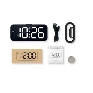 Wholesale New <b>LED</b> Digital Alarm <b>Clock</b> Mini Multifunctional USB Wall <b>Clock</b> Week Display Silent Plug-In Battery Power Electronic - Product Image 3