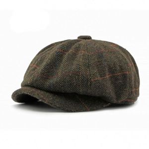Casquette Gavroche Classique en Tissu à Carreaux Irlandais pour Homme, en Gros et en Stock, Automne Hiver - Product Image 6