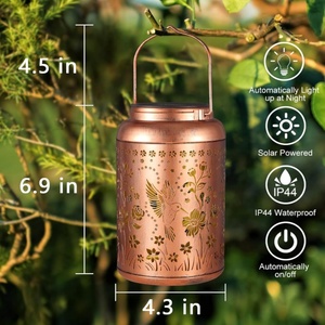 Lámpara Solar para Exteriores, Impermeable, con Forma de Colibrí, Luces Solares Colgantes para Jardín, Lámpara de Mesa Decorativa LED - Product Image 3