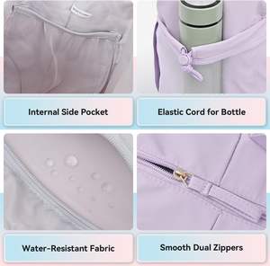 Échantillon gratuit, personnalisez votre marque, sac fourre-tout élégant et imperméable, logo, petit sac Lulu, mini sac banane, sac de taille pour fille et garçon - Product Image 5