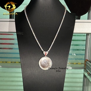 Nuovo Arrivo Ciondolo Personalizzato Hip Hop in Argento 925 a Forma di Cuore Spezzato con Foto e Moissanite - Product Image 5