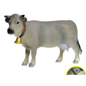 Yxs bambini solido simulazione pollame fattoria marrone mucca modello animale giocattolo di plastica mano - Product Image 1