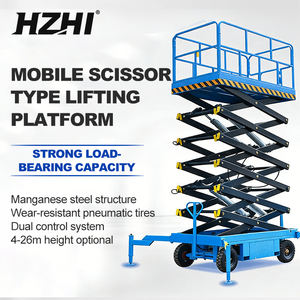 HZHI GTJZ Auto Walking Self Propelled Mobile Electric <span class=keywords><strong>Scissor</strong></span> <span class=keywords><strong>Lift</strong></span> 6m 8m 10m 12m 14m <span class=keywords><strong>20m</strong></span> Man <span class=keywords><strong>Lift</strong></span>. - Product Image 1