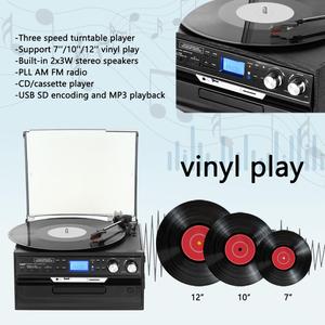 Vintage Hi-Fi System with Magnetic Cartrige <strong>Record</strong> <strong>Player</strong> Vinyl Blue Tooth Turntable Lp Vinyl <strong>Player</strong> Stereo Bookshelf <strong>Speakers</strong> - Product Image 3