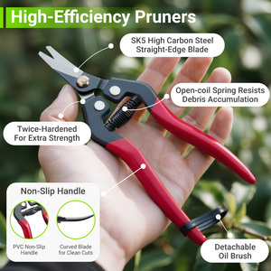 One99 7.5 Inch Của Nhãn Hiệu Vườn Tay Pruner Thép Không Gỉ Thẳng Đầu Secateur Hoa Cây Trái Cây Tự Làm Lopper Ratchet Kim Loại - Product Image 3