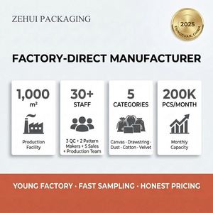 Bolsa Protectora para Ropa con Cordón Ajustable, de Algodón Blanco Lavado, Personalizada ZEHUI, Bolsa de Almacenamiento con Doble Cierre, Logotipo Impreso, Directo de Fábrica - Product Image 6