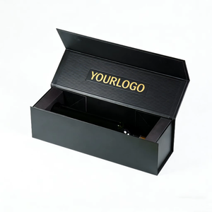 Boîte à bouteilles, boîte rigide magnétique pour vin et spiritueux avec estampage à chaud doré et vernis UV, emballage cadeau robuste - Product Image 3