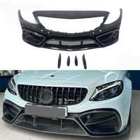 Pare-chocs avant de haute qualité en fibre de carbone, adapté aux Mercedes-Benz Classe C W205 et C63.