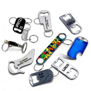 Cjx Factory Wholesale Custom Metal <b>Key</b> Chain Stainless Steel <b>Blank</b> Engraving Keychain With Logo Bottle Opener - Product Image 1
