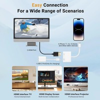 4K Video Audio USB-C auf USB 2.0 Adapter für iPhone 17/16/15 mit USB 3.1 Schnittstelle und PD100W Ausgang – Auf Lager