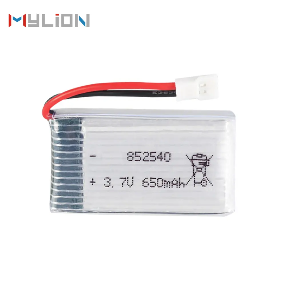 Mylion फैक्टरी आर सी लाइपो बैटरी लिथियम बहुलक बैटरी 852540 के लिए 3.7v 650mah 25C रिचार्जेबल लिथियम आयन बैटरी गबन