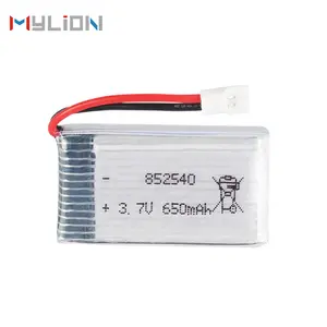 Mylion 공장 rc lipo 배터리 리튬 폴리머 배터리 852540 3.7v 650mah 25C 드론 용 충전식 리튬 이온 배터리