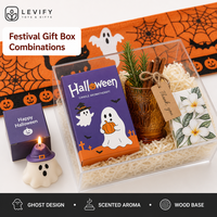 Bougie fantôme d'Halloween, bougie parfumée en cire en forme de chapeau de sorcière, décoration effrayante pour maison hantée, centre de table pour fête, ambiance cosy d'automne