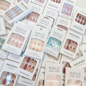 Nouveauté : Ongles en acrylique courts personnalisés de luxe, réutilisables et à coller, <span class=keywords><strong>faux</strong></span> ongles pour femmes, matériau ABS - Product Image 6